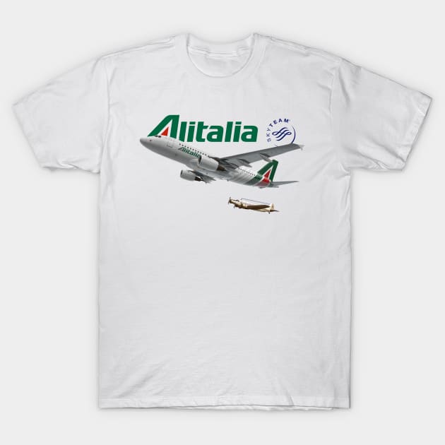 A319 Alitalia Airbus T Shirt TeePublic